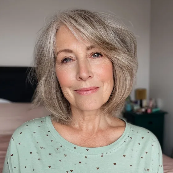 Chic Softly Layered Bob with Gentle Movement