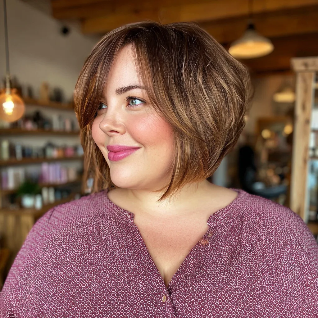 Chic Textured Angular Bob with Soft Layers