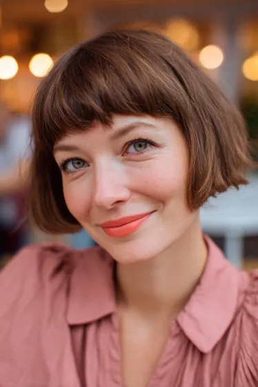Chic Textured Baby Bob with Fringed Bangs