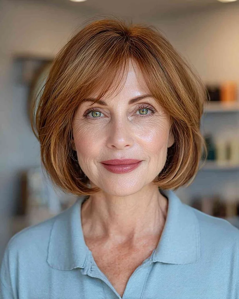 Chic Textured Bob with Side Bangs