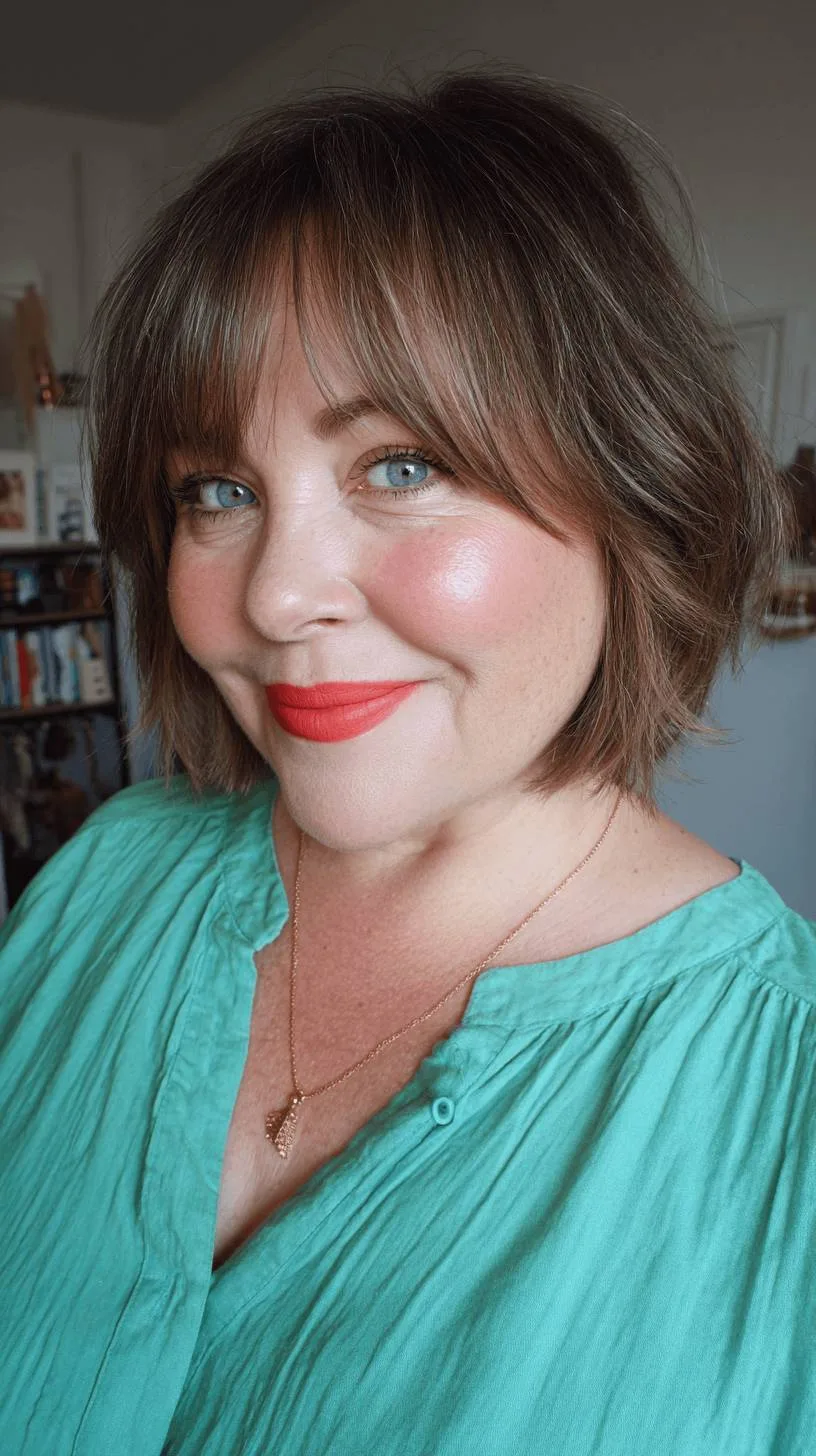 Chic Textured Bob with Soft Bangs