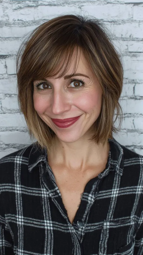 Chic Textured Bob with Soft Face-Framing Layers
