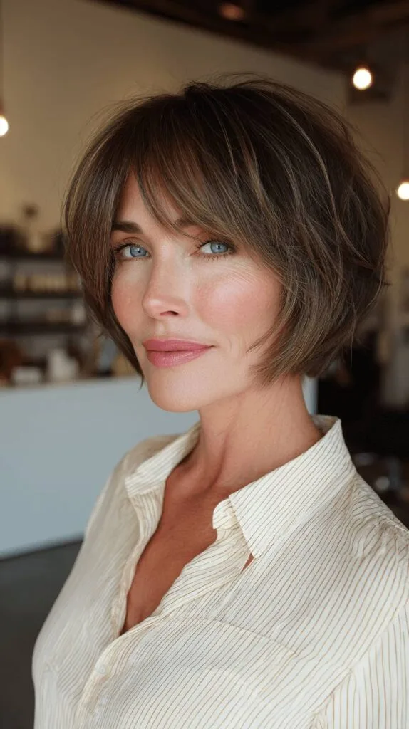Chic Textured Bob with Soft Layers