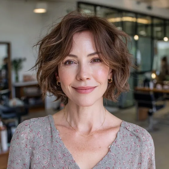 Chic Textured Bob with Soft Movement