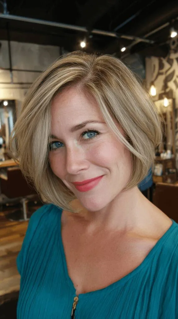 Chic Textured Bob with Subtle Face-Framing Layers