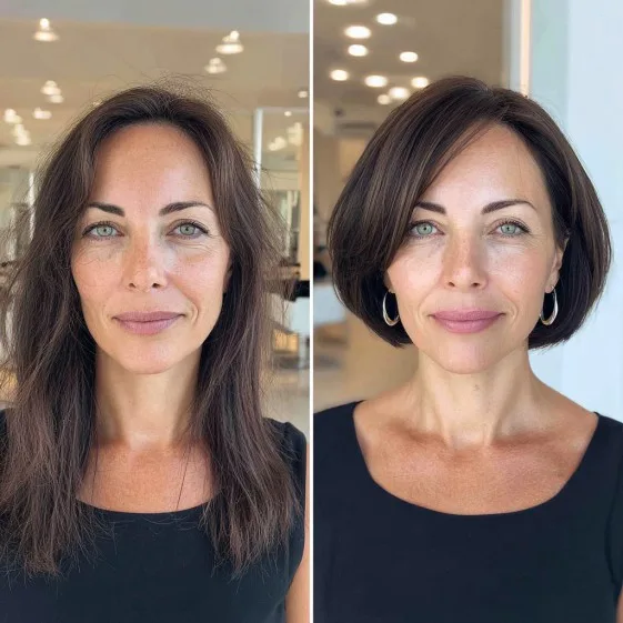 Chic Textured Bob with Subtle Layers