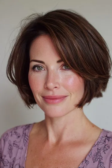 Chic Textured Bob with Subtle Volume