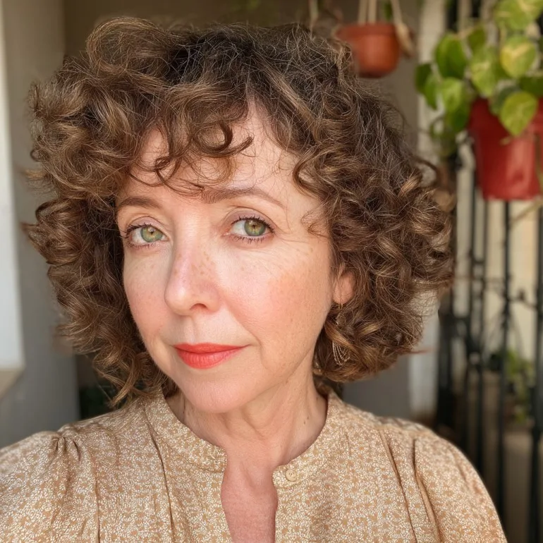 Chic Textured Curly Bob