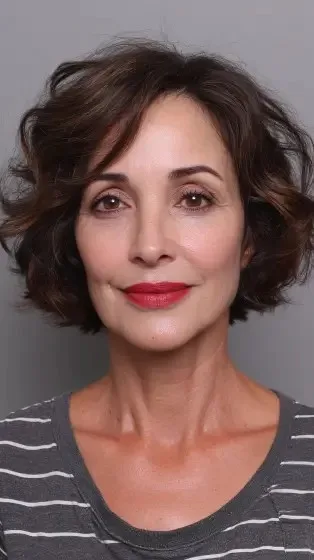 Chic Textured Curly Bob