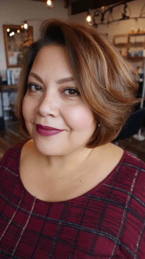 Chic Textured Curved Bob with Soft Waves