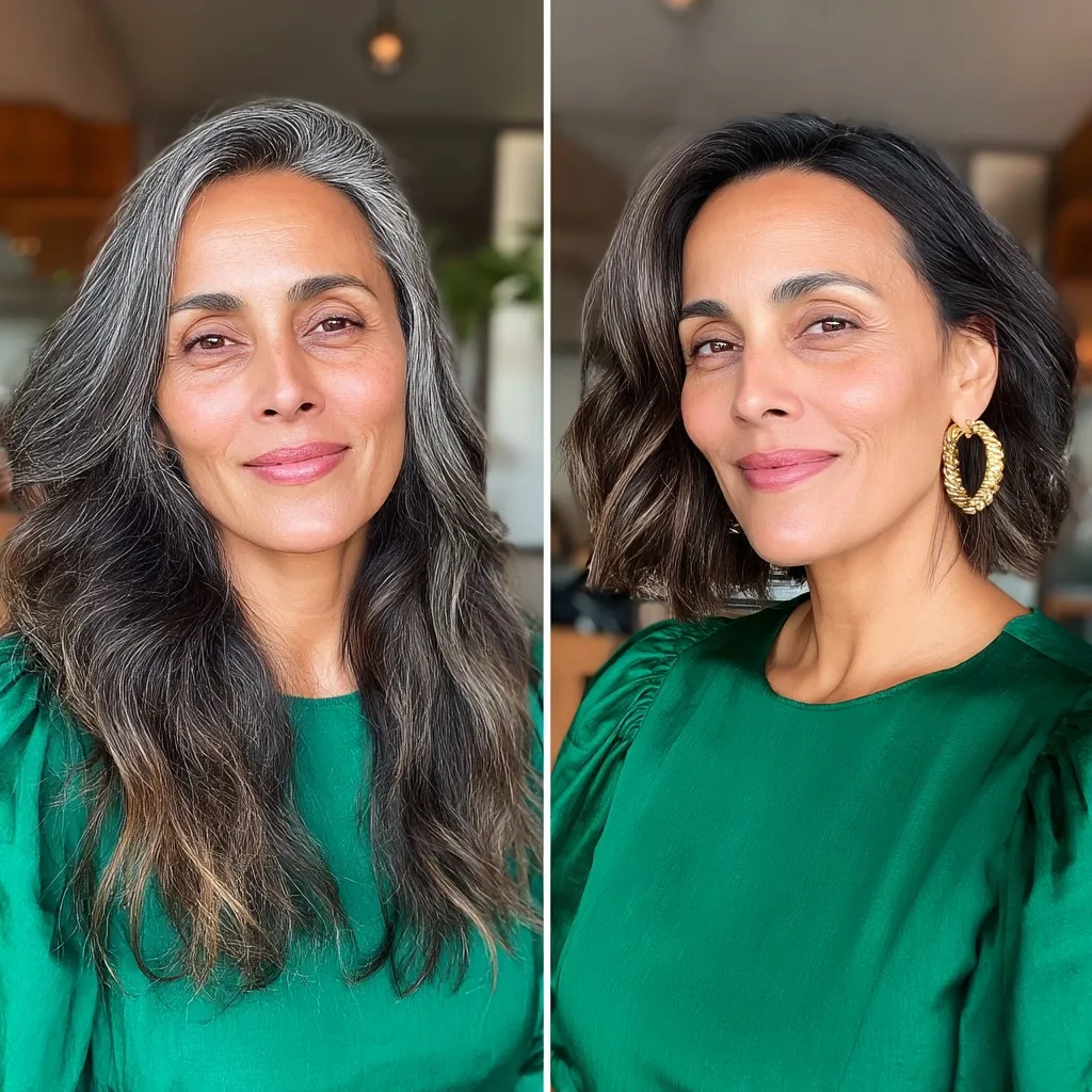 Chic Textured Lob with Soft Waves