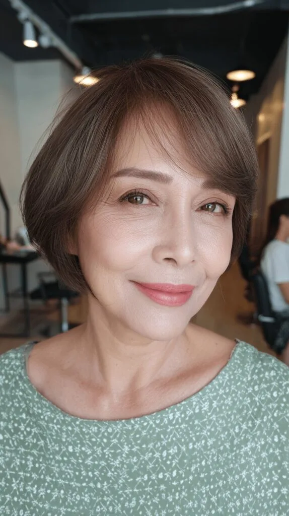 Chic Textured Pageboy Bob with Subtle Layers