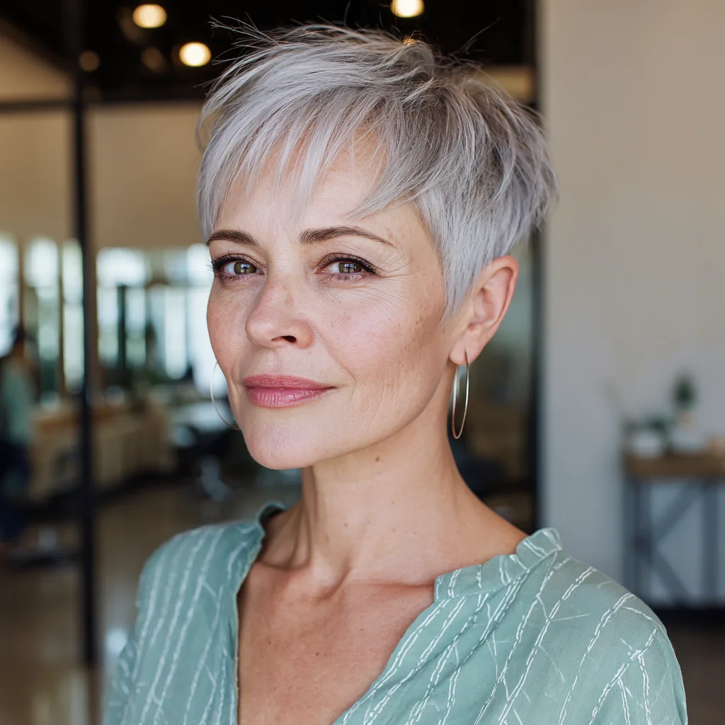 Chic Textured Pixie Cut with Feathered Layers