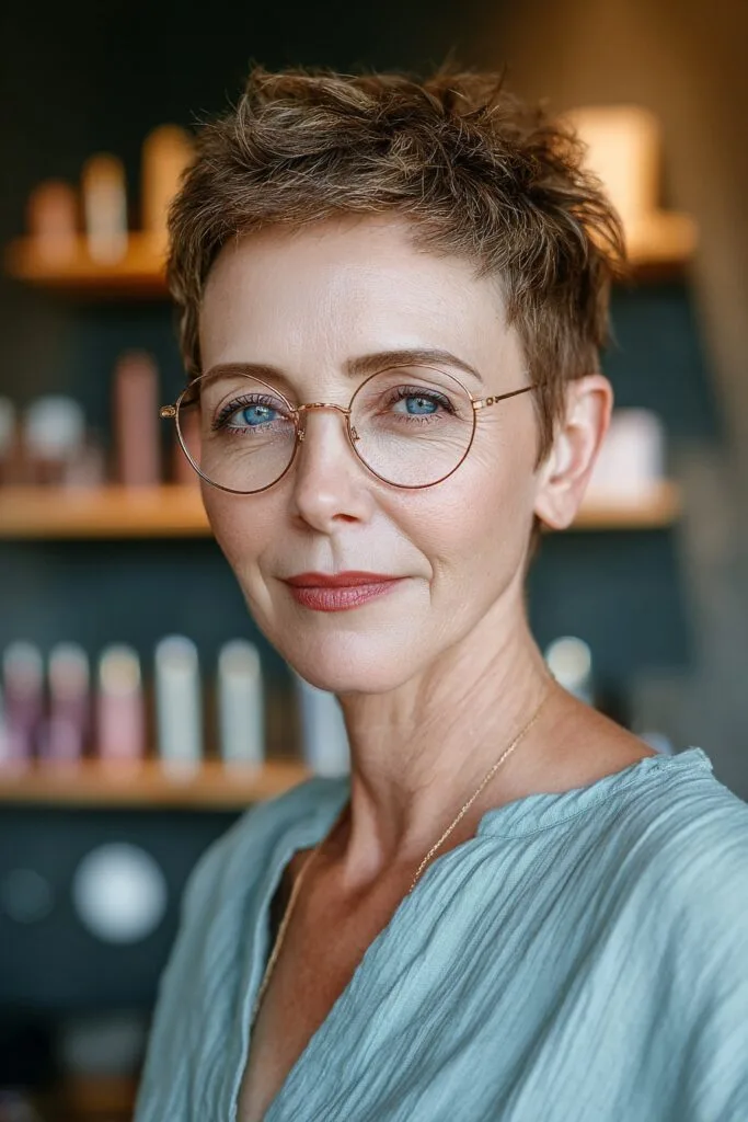 Chic Textured Pixie Cut with Subtle Volume