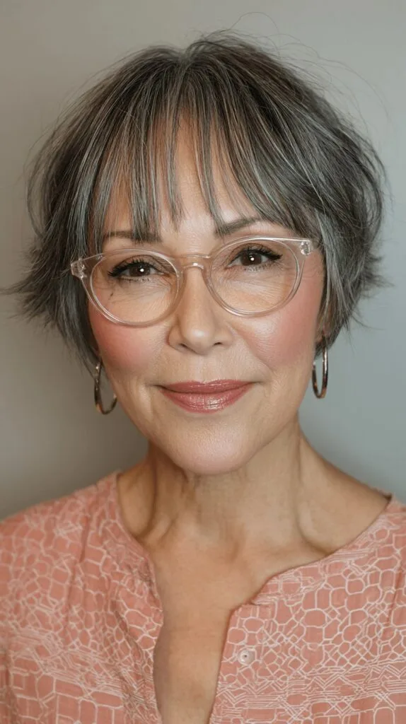 Chic Textured Pixie Cut with Wispy Bangs