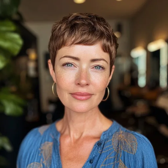 Chic Textured Pixie with Subtle Volume