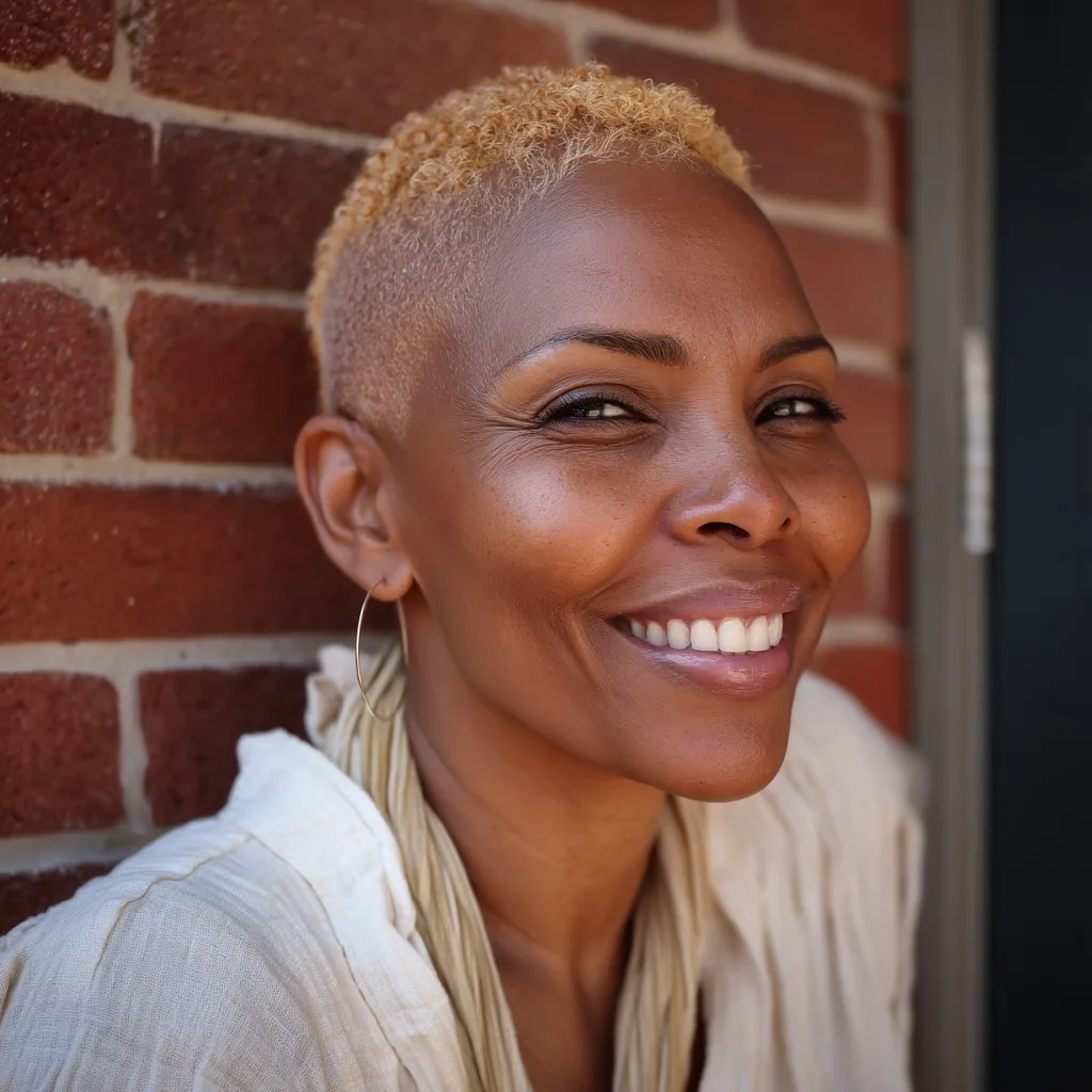 Chic Textured Short Crop with Soft Blonde Highlights