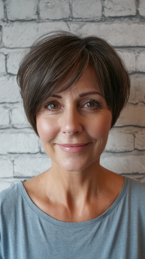 Chic Textured Short Cut with Subtle Highlights
