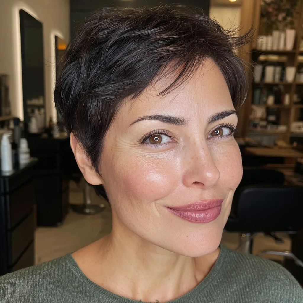 Chic Textured Short Pixie Cut with Subtle Layers