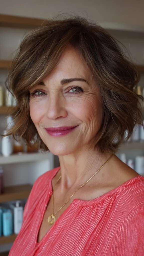 Chic Tousled Layered Cut with Natural Waves