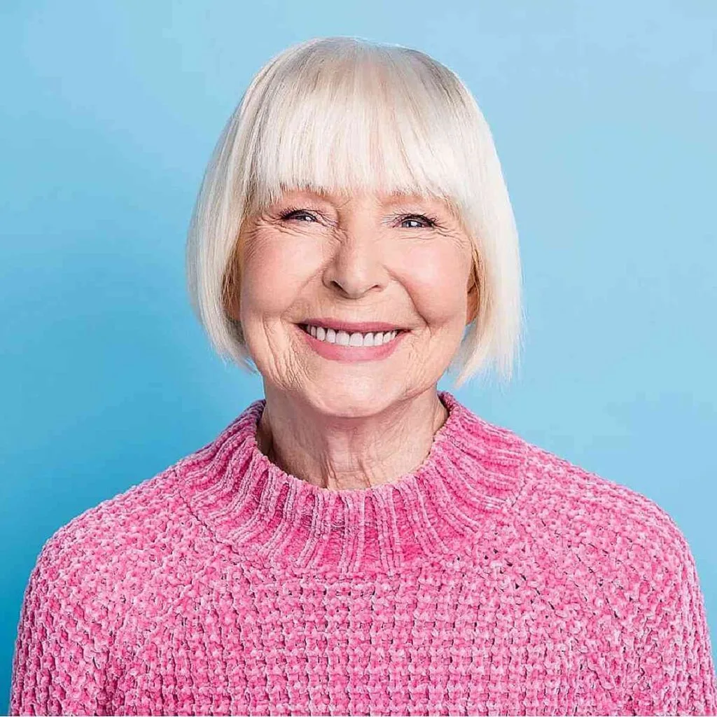 Chin-Length Straight Bob with Bangs