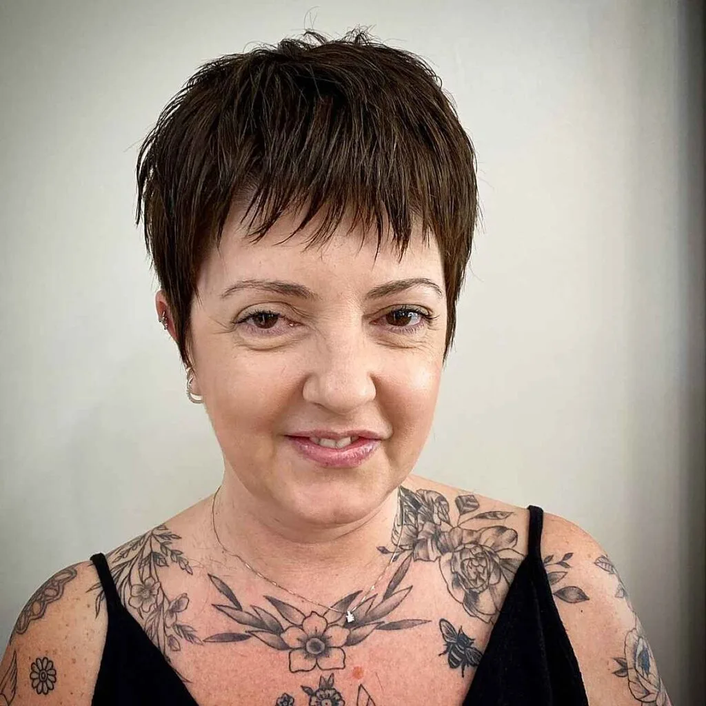 Choppy Pixie for Women Past Their 50s with Thin Hair