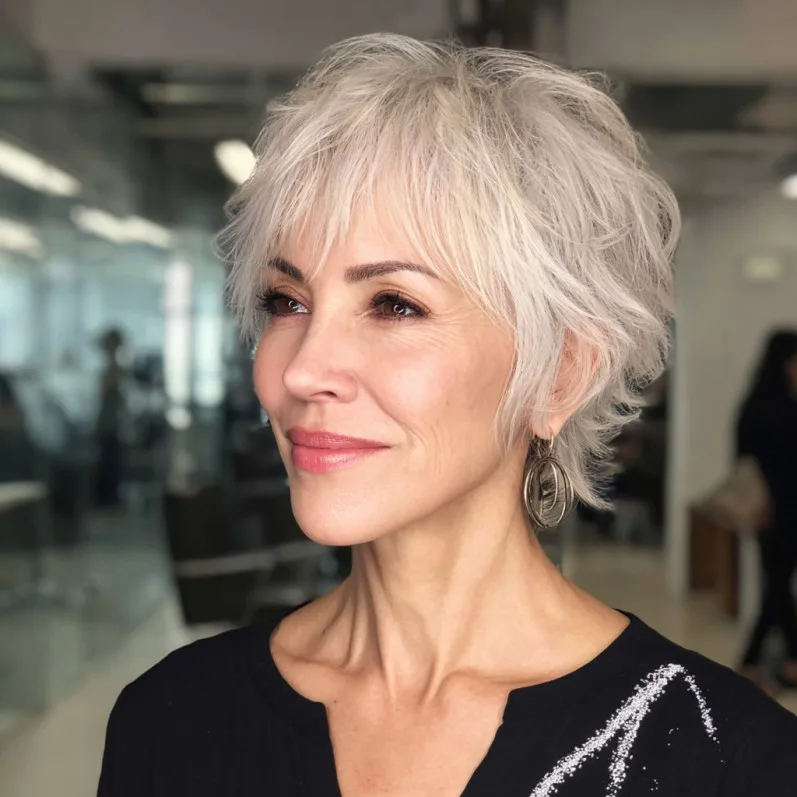 Choppy Textured Pixie Cut with Feathered Layers