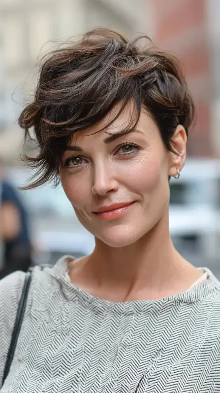 Choppy Textured Pixie Cut with Playful Waves