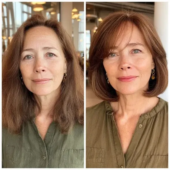 Classic Blunt Cut with Soft Face-Framing Layers