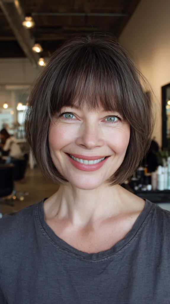 Classic Chin-Length Bob with Soft Bangs