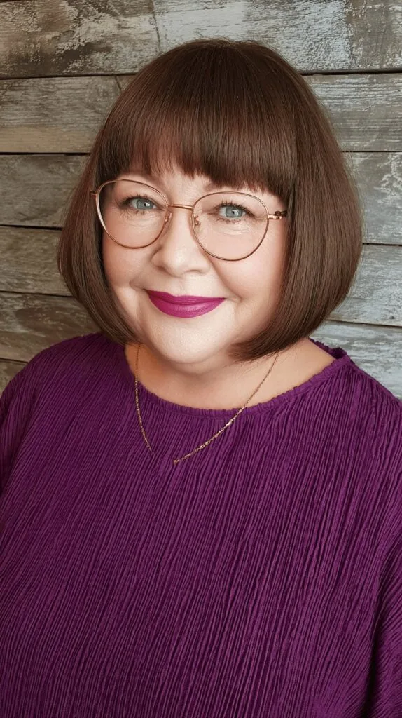Classic Straight Pageboy Bob with Soft Bangs