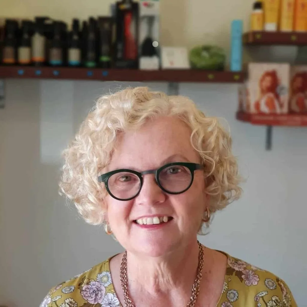 Cute Bob for older women with fine curly hair