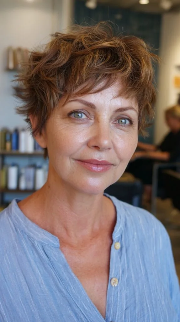 Dynamic Copper Tousled Pixie