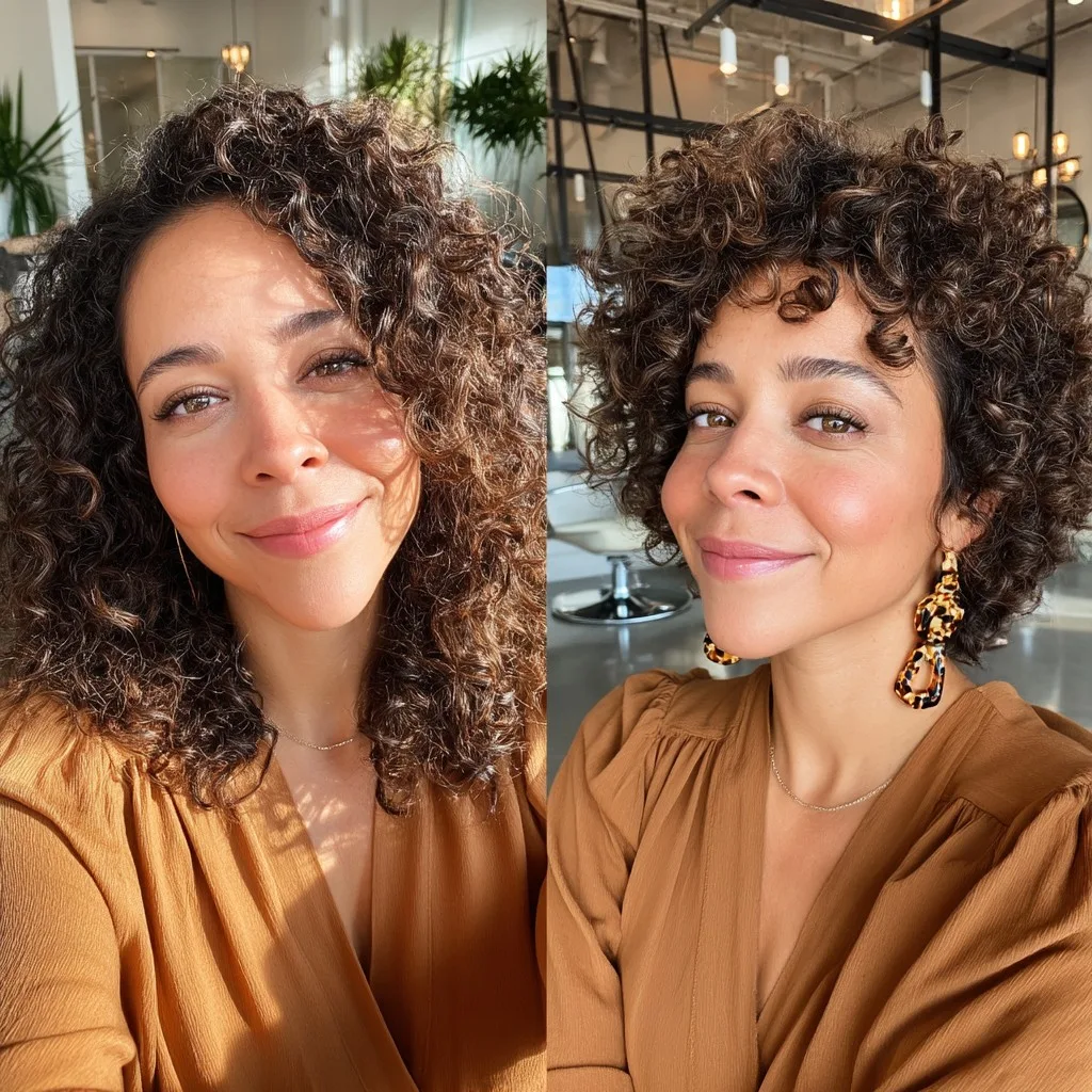 Dynamic Curly Crop with Defined Curls