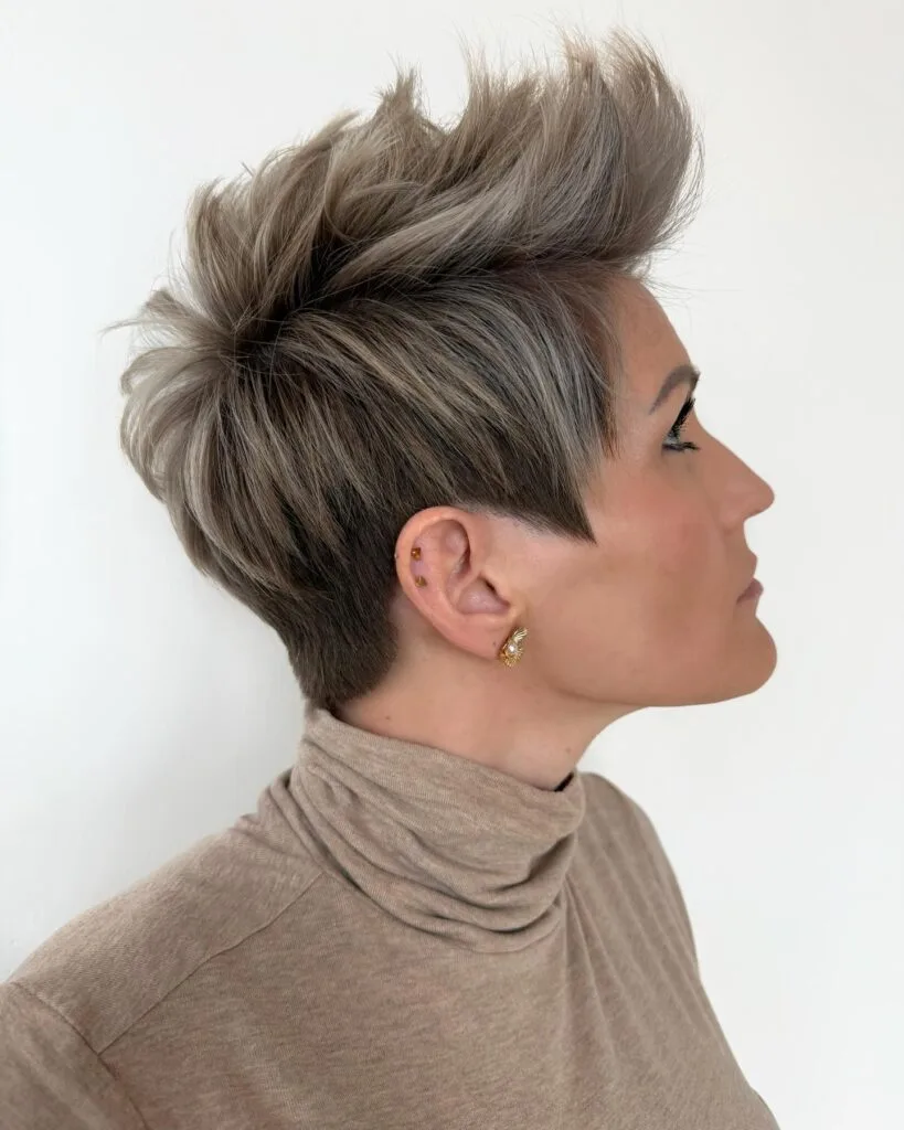 Dynamic Textured Spiky Pixie Cut
