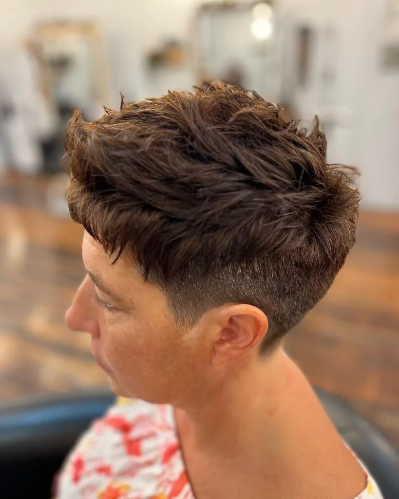 Dynamic Textured Spiky Pixie with Undercut