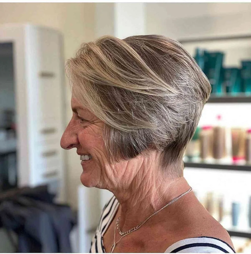 Ear-Length Stacked Haircut with Long Bangs
