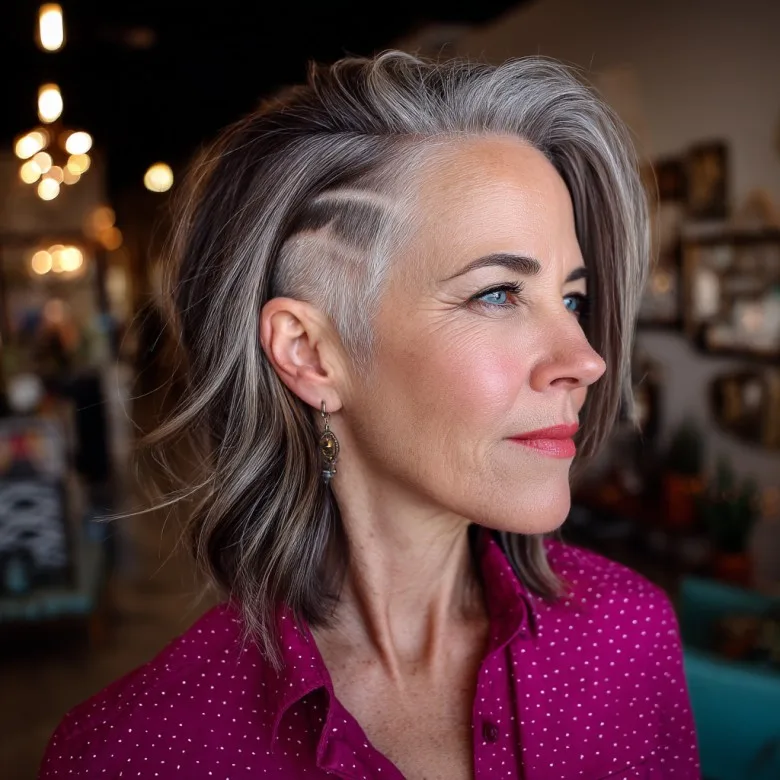 Edgy Asymmetrical Cut with Undercut Design