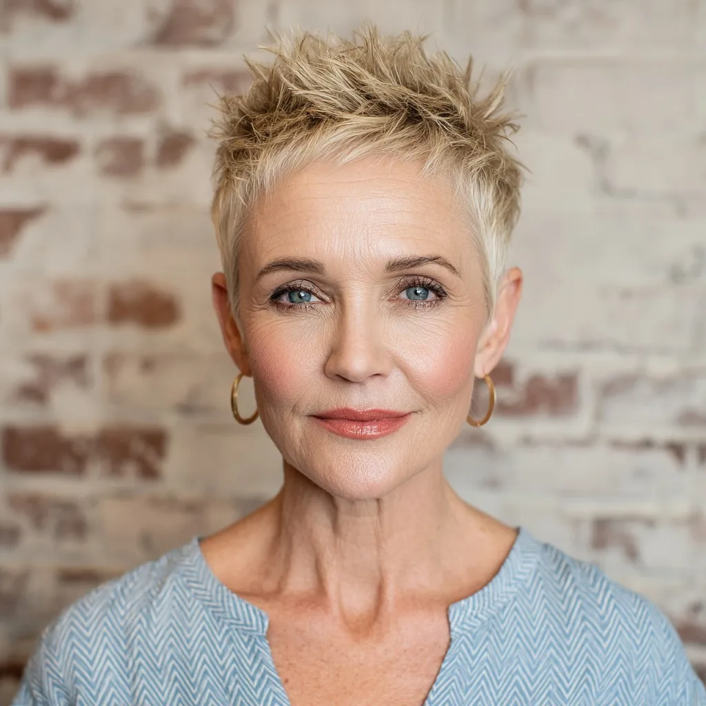 Edgy Textured Short Pixie with Lively Spikes