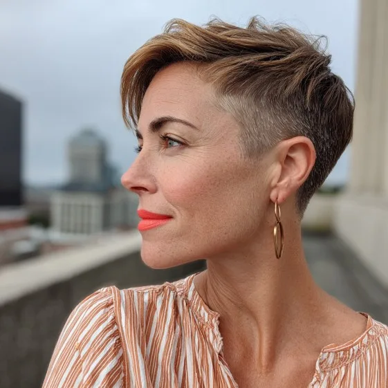 Edgy Undercut Pixie with Soft Textured Layers