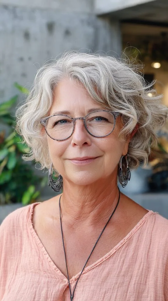 Effervescent Silver Tousled Curls