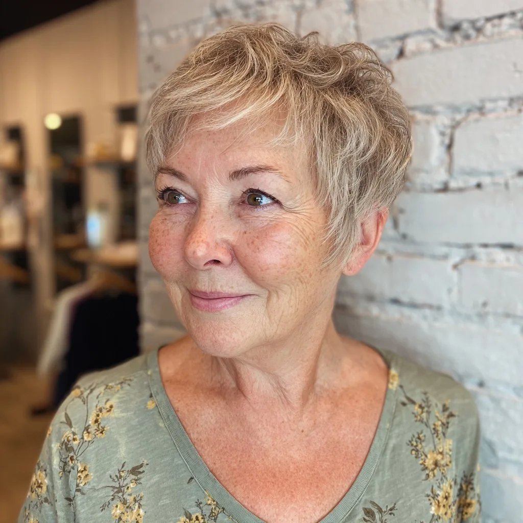 Effortlessly Chic Short Pixie Cut with Soft Texture