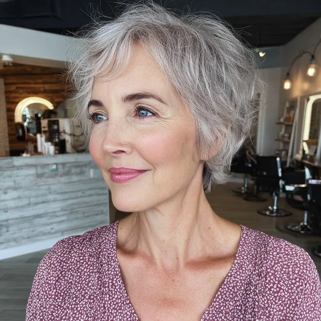 Effortlessly Chic Soft Pixie Cut with Gentle Waves