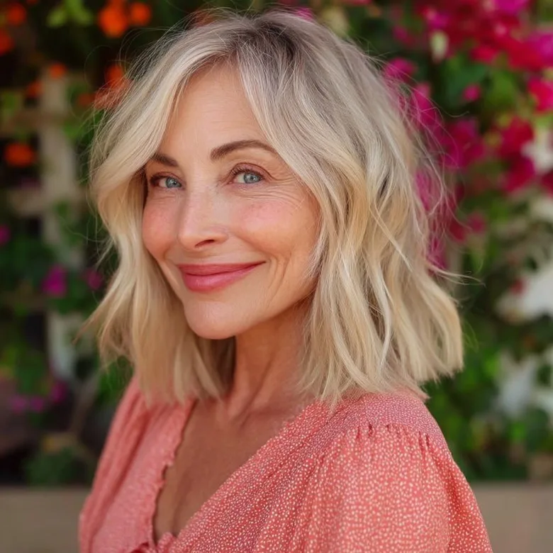 Effortlessly Chic Wavy Shoulder-Length Cut