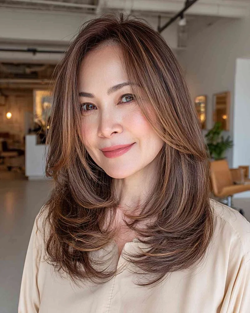 Elegant Layered Blowout for Women Over 50