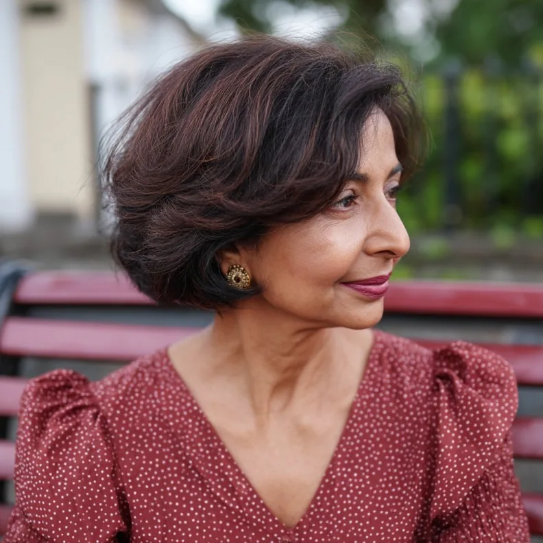Elegant Layered Bob with Soft Volume