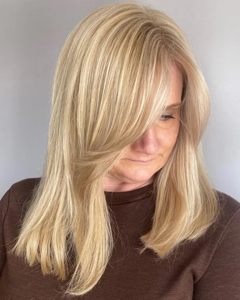 Elegant Long Layered Cut with Soft Side Bangs