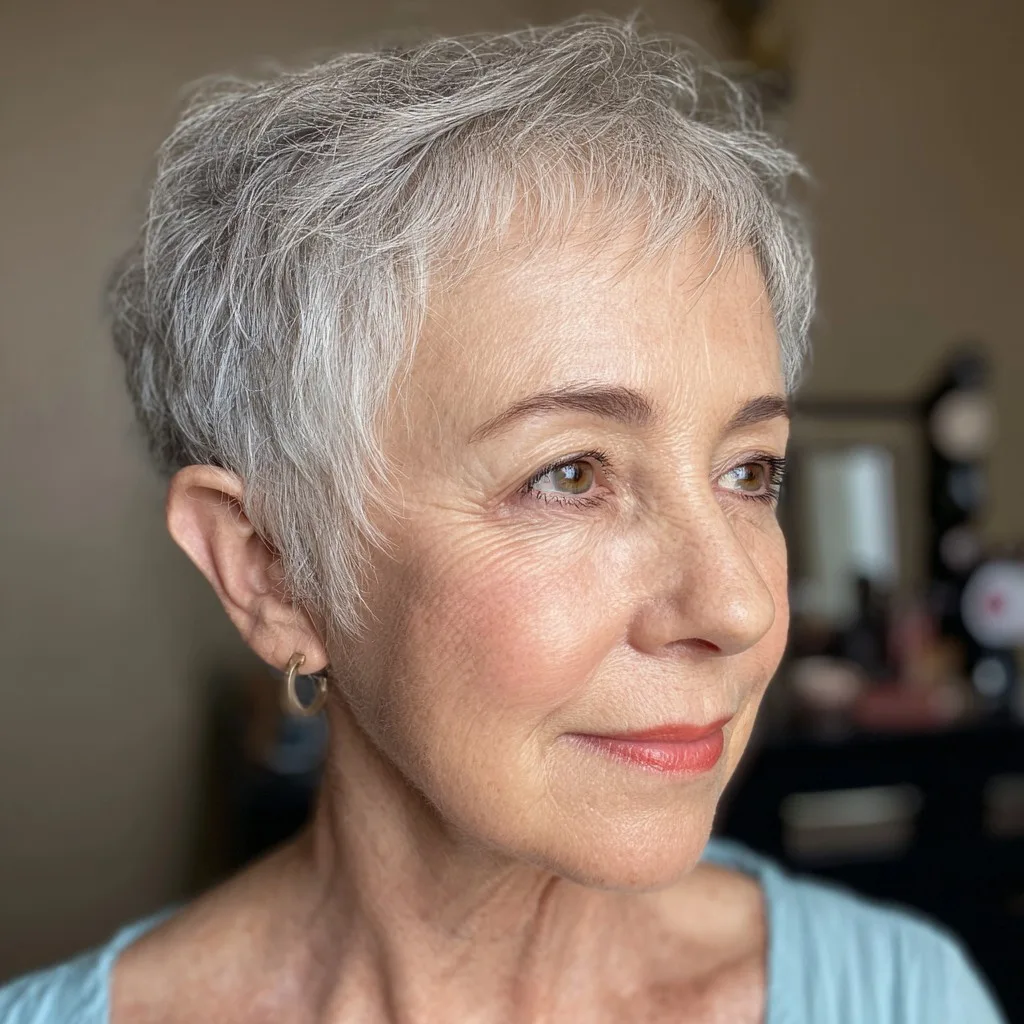Elegant Short Pixie Cut with Subtle Textured Layers