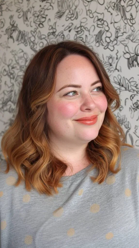 Elegant Shoulder-Length Waves with Subtle Highlights
