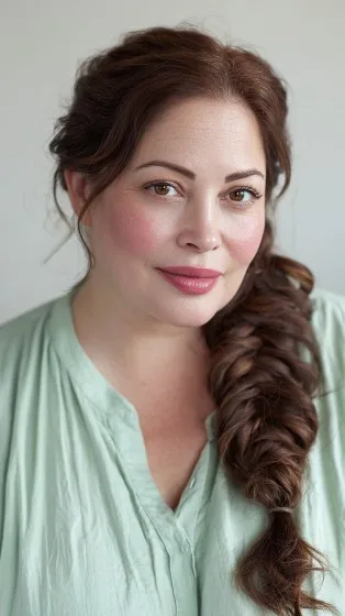 Elegant Side Braid with Soft Waves